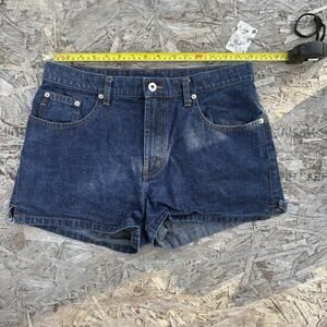 Guess Jean Shorts Size 31 Denim Dark Wash 32 Waist 12 Length Cowgirl Biker